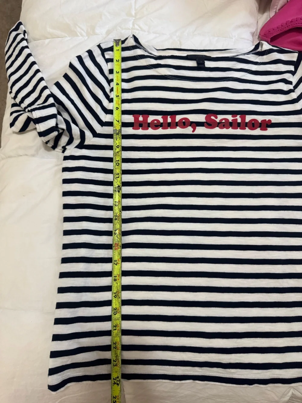 J.CREW Hello, Sailor Striped Boat Neck Long Sleeve 100% Cotton T-Shirt L